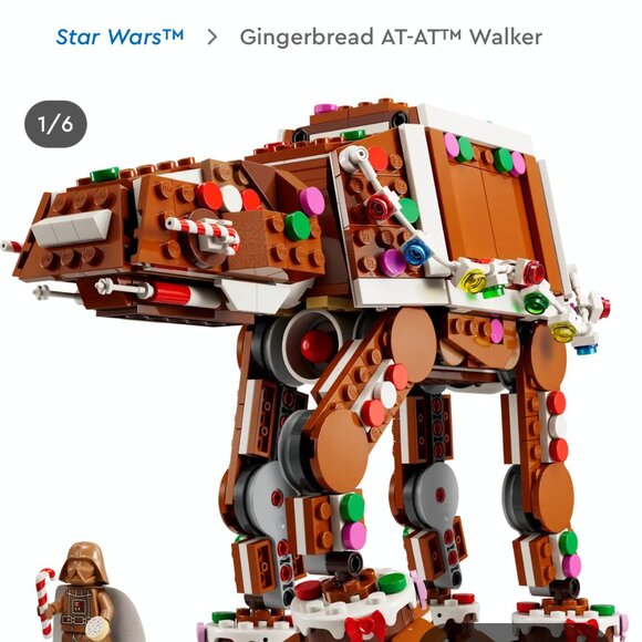 LEGO Star Wars 40806 Gingerbread AT-AT: a sweet deal for  NIB NEW  Gingerbread Star Wars AT-AT walker 40806